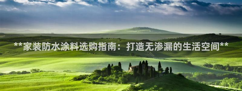 和记官网登录：**家装防水涂料选购指南：打造无渗漏的生活空间**
