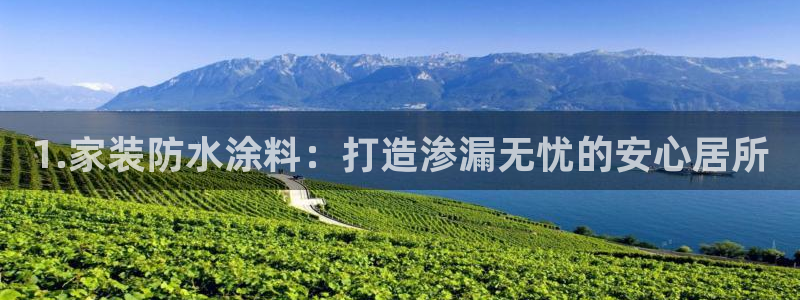 和记平台注册：1.家装防水涂料：打造渗漏无忧的安心居所