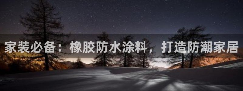 和记官方平台：家装必备：橡胶防水涂料，打造防潮家居