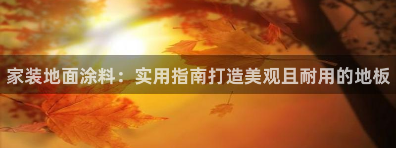 和记最新官方网址：家装地面涂料：实用指南打造美观且耐用的地板