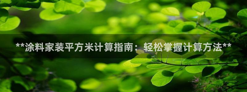 和记官方直营注册：**涂料家装平方米计算指南：轻松掌握计算方法**