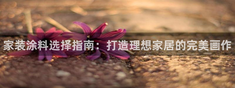 和记2017app：家装涂料选择指南：打造理想家居的完美画作