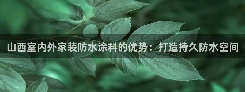 和记2017app：山西室内外家装防水涂料的优势：打造持久防水空间