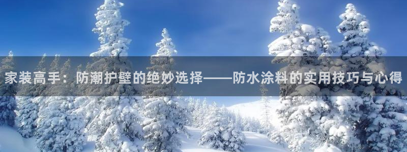和记国际开户：家装高手：防潮护壁的绝妙选择——防水涂料的实用
