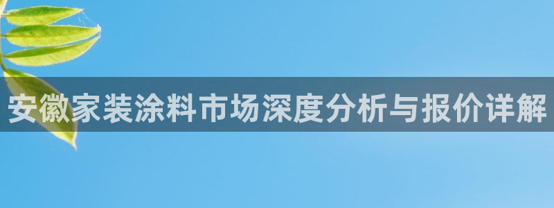 和记娱好网址：安徽家装涂料市场深度分析与报价详解